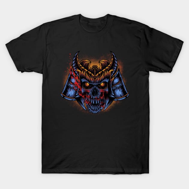 Samurai Skull T-Shirt by Nihilist_Design